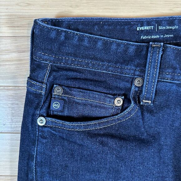 AG Adriano Goldschmied The Everett Slim Straight Jeans Mens 30x32 Blue Denim Men - Picture 2 of 13